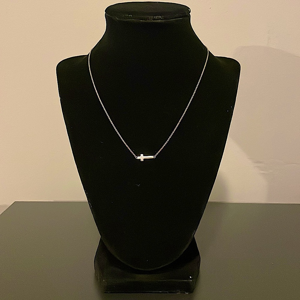 Sterling Silver Minimalist Cross Necklace